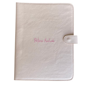 Porta Documentos A4 Personalizado Somente Com Nome Rosa Antigo