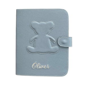 Capa de Vacina Personalizada com Tema e Nome Cinza Escuro