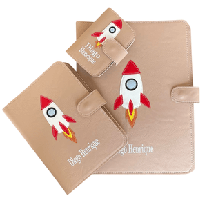 Kit Porta Documentos e Passaporte Individual Bege Nude