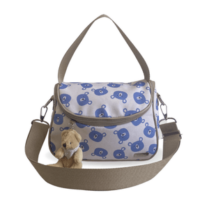 Bolsa Maternidade de Mão Ursos Azul