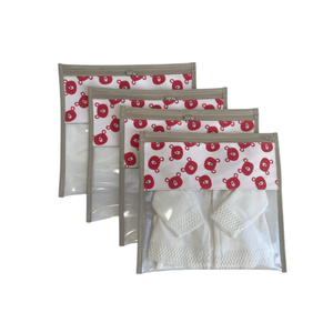 Kit Saquinhos Maternidade Ursos Vermelho 4 un