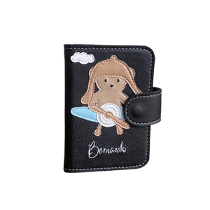 Porta Passaporte Individual Personalizado Preto