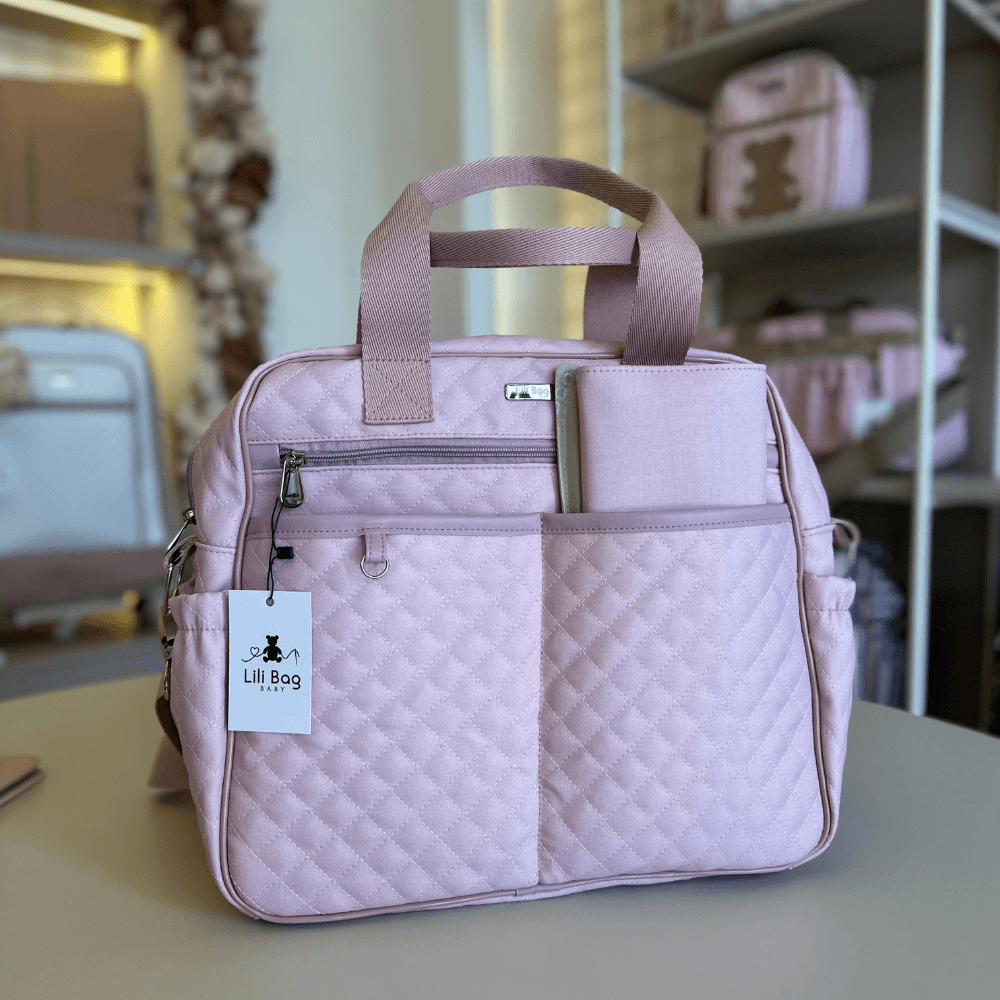 Kit Maternidade Alice Rosa Antigo - 11 peças - Lili Bag