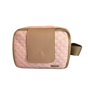 Necessaire Troca Fraldas Matelassê Rosa