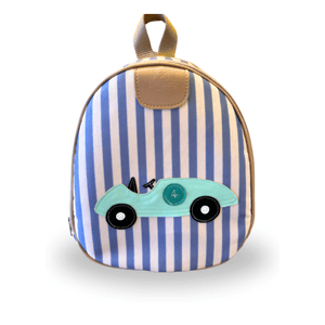 Mochila Lanchinho Térmica Diversão Azul Listrado