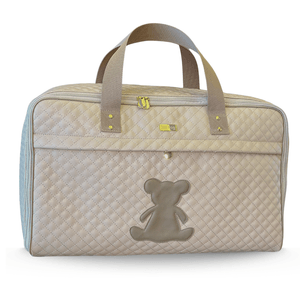 Mala Maternidade Clássica Matelassê Bege